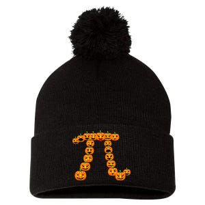 Pumpkin Pi Emoji's Halloween Math 3.14 Pom Pom 12in Knit Beanie