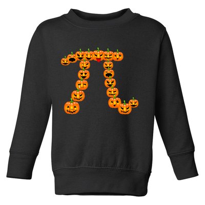 Pumpkin Pi Emoji's Halloween Math 3.14 Toddler Sweatshirt