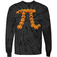 Pumpkin Pi Emoji's Halloween Math 3.14 Tie-Dye Long Sleeve Shirt