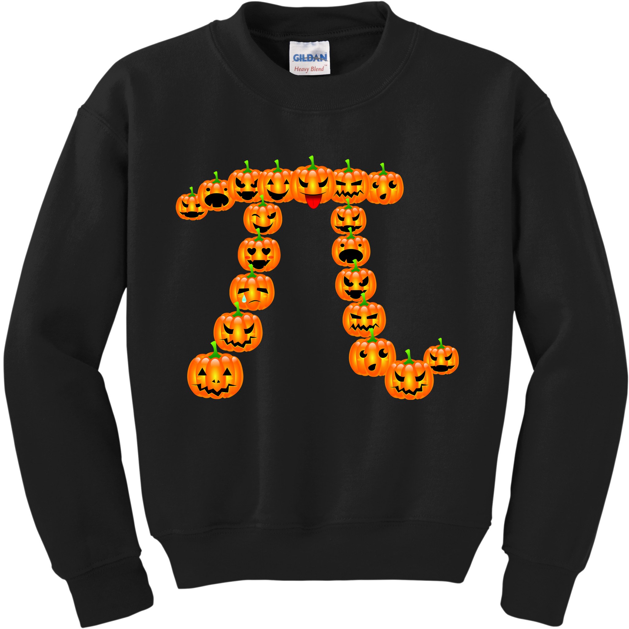 Pumpkin Pi Emoji's Halloween Math 3.14 Kids Sweatshirt