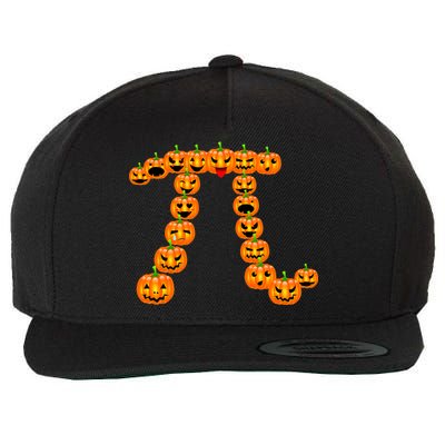 Pumpkin Pi Emoji's Halloween Math 3.14 Wool Snapback Cap