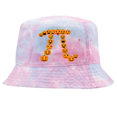 Pumpkin Pi Emoji's Halloween Math 3.14 Tie-Dyed Bucket Hat