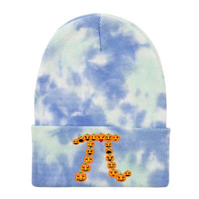 Pumpkin Pi Emoji's Halloween Math 3.14 Tie Dye 12in Knit Beanie