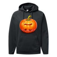 Pumpkin Pi Jack O Lantern Performance Fleece Hoodie