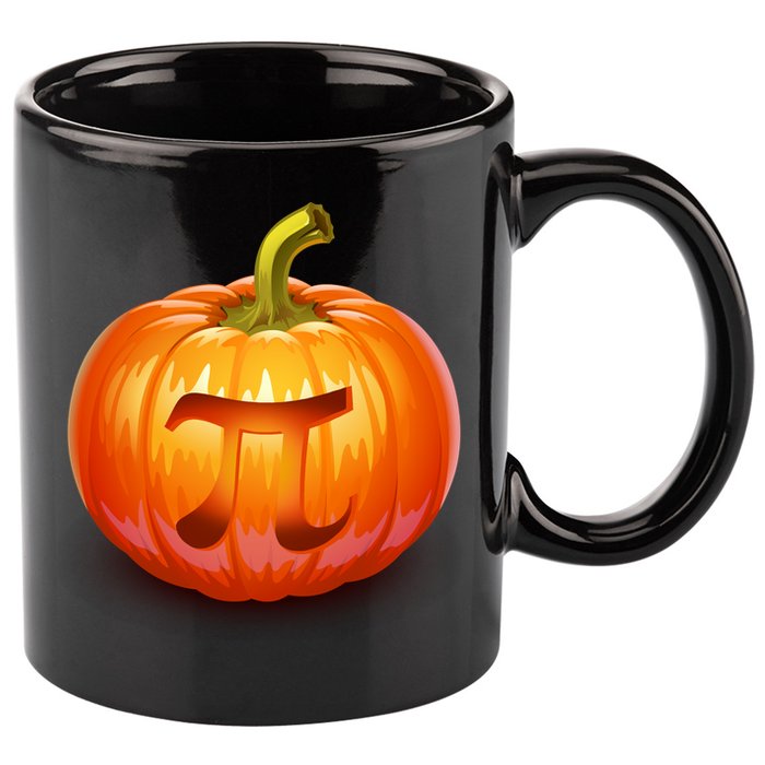 Pumpkin Pi Jack O Lantern 11oz C Handle Ceramic Mug