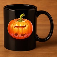 Pumpkin Pi Jack O Lantern 11oz C Handle Ceramic Mug