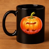 Pumpkin Pi Jack O Lantern 11oz C Handle Ceramic Mug