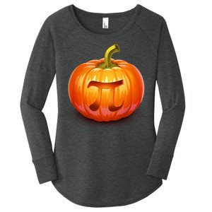 Pumpkin Pi Jack O Lantern Women's Perfect Tri Tunic Long Sleeve Shirt