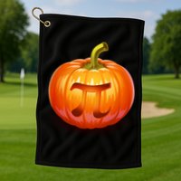 Pumpkin Pi Jack O Lantern Golf Towel