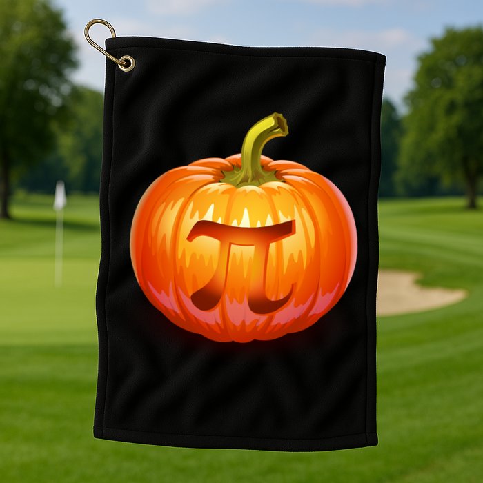Pumpkin Pi Jack O Lantern Golf Towel