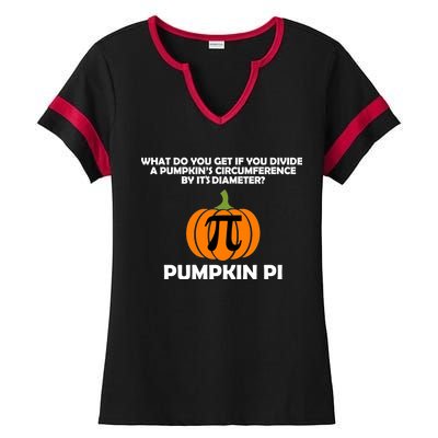 Pumpkin Pi Math Lovers Ladies Halftime Notch Neck Tee