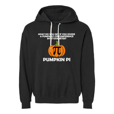 Pumpkin Pi Math Lovers Garment-Dyed Fleece Hoodie