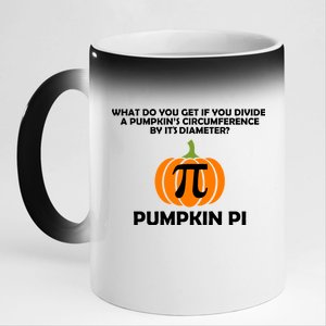 Pumpkin Pi Math Lovers 11oz Black Color Changing Mug