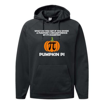 Pumpkin Pi Math Lovers Performance Fleece Hoodie