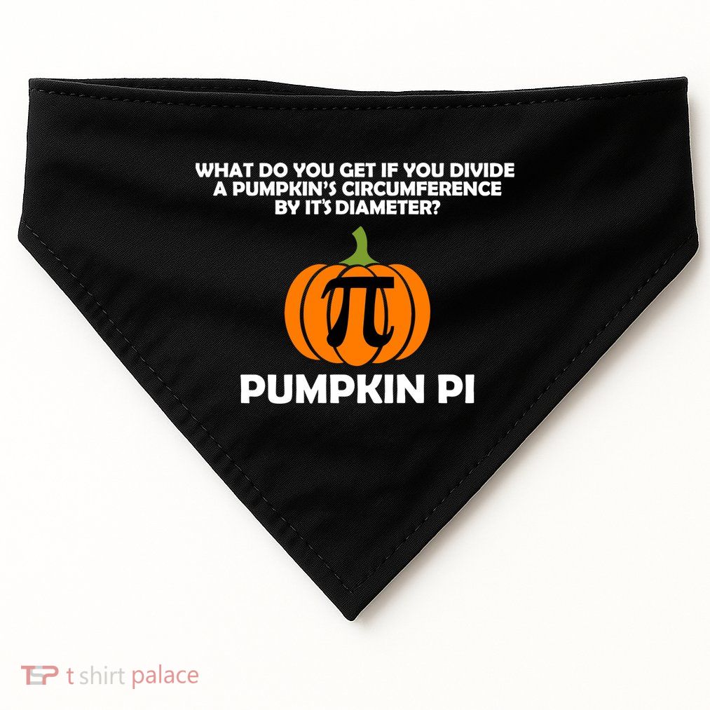 Pumpkin Pi Math Lovers USA-Made Doggie Bandana