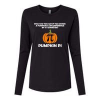 Pumpkin Pi Math Lovers Womens Cotton Relaxed Long Sleeve T-Shirt