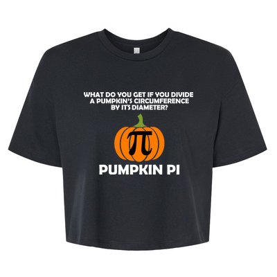 Pumpkin Pi Math Lovers Bella+Canvas Jersey Crop Tee