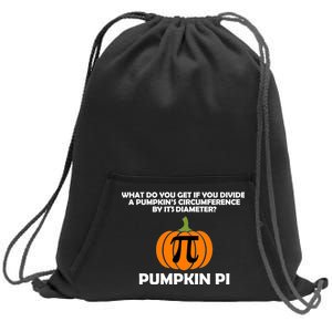 Pumpkin Pi Math Lovers Sweatshirt Cinch Pack Bag