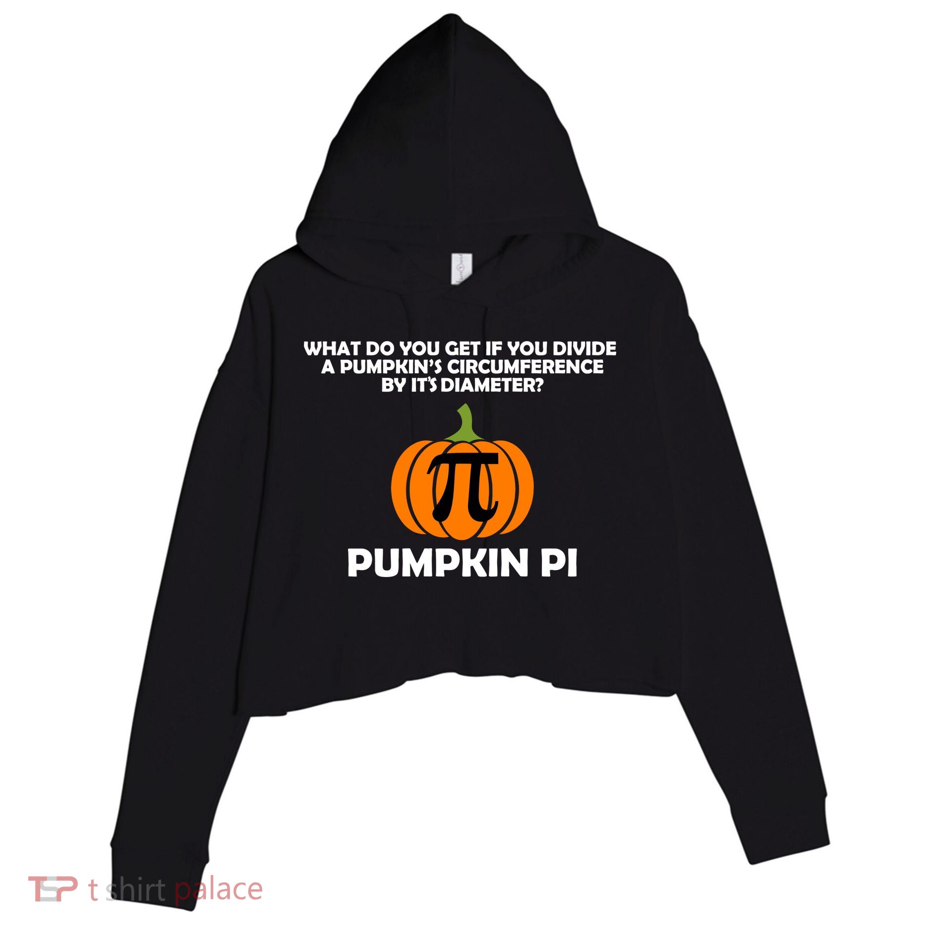 Pumpkin Pi Math Lovers Crop Fleece Hoodie