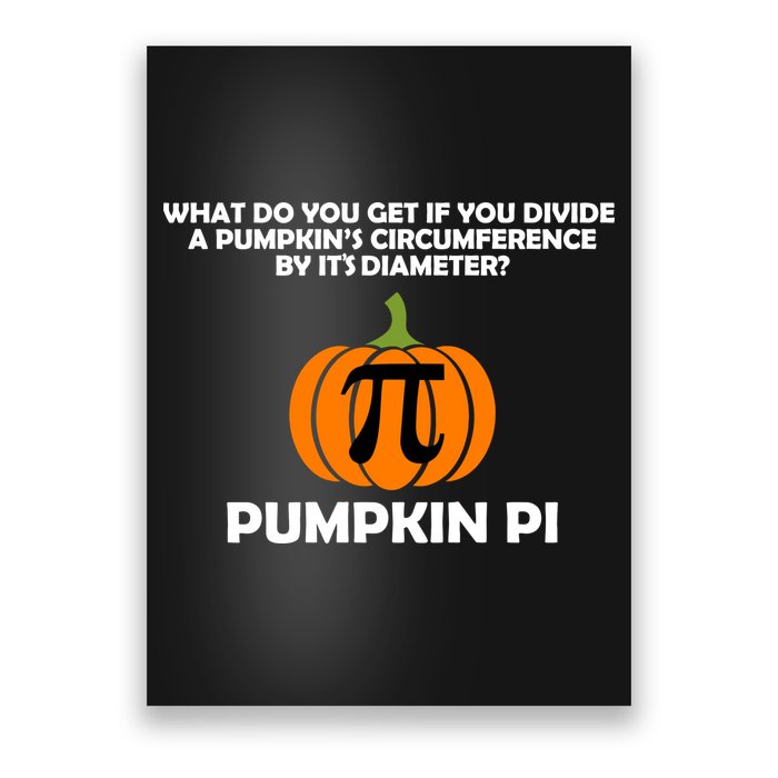 Pumpkin Pi Math Lovers Poster