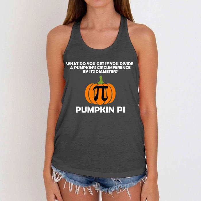 Pumpkin Pi Math Lovers Women's Knotted Racerback Tank