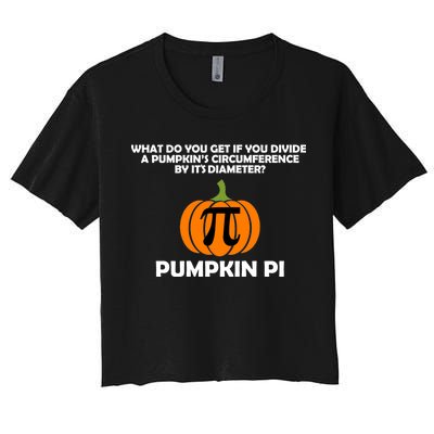 Pumpkin Pi Math Lovers Women's Crop Top Tee