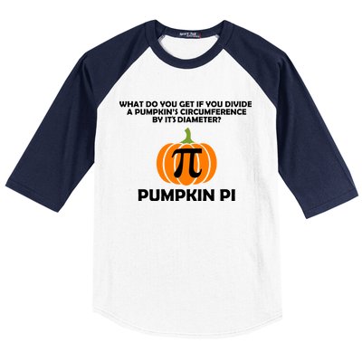 Pumpkin Pi Math Lovers Baseball Sleeve Shirt