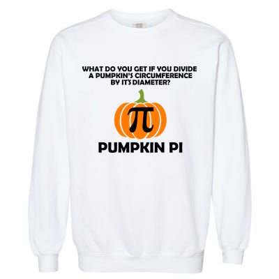 Pumpkin Pi Math Lovers Garment-Dyed Sweatshirt