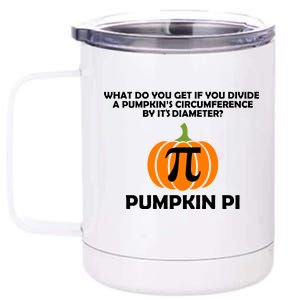 Pumpkin Pi Math Lovers 12 oz Stainless Steel Tumbler Cup