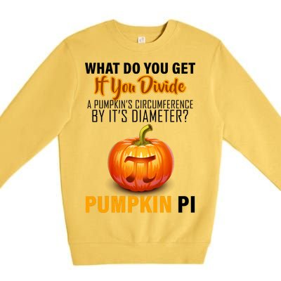 Pumpkin Pi Math Teacher Pun Premium Crewneck Sweatshirt