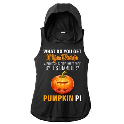 Pumpkin Pi Math Teacher Pun Ladies PosiCharge Tri-Blend Wicking Draft Hoodie Tank