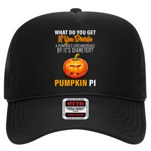 Pumpkin Pi Math Teacher Pun High Crown Mesh Back Trucker Hat