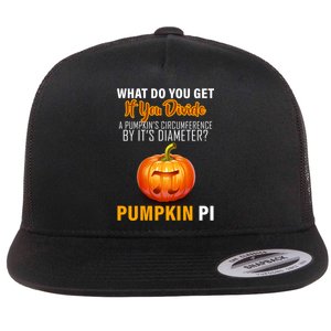 Pumpkin Pi Math Teacher Pun Flat Bill Trucker Hat