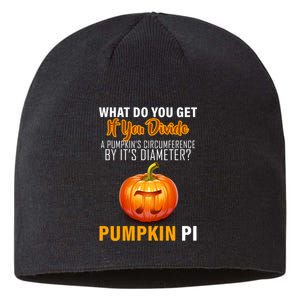 Pumpkin Pi Math Teacher Pun Sustainable Beanie