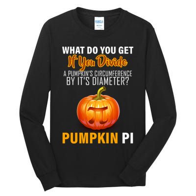 Pumpkin Pi Math Teacher Pun Tall Long Sleeve T-Shirt