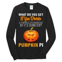 Pumpkin Pi Math Teacher Pun Tall Long Sleeve T-Shirt