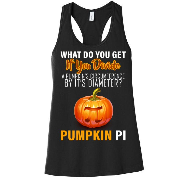 Pumpkin Pi Math Teacher Pun Women's Racerback Tank