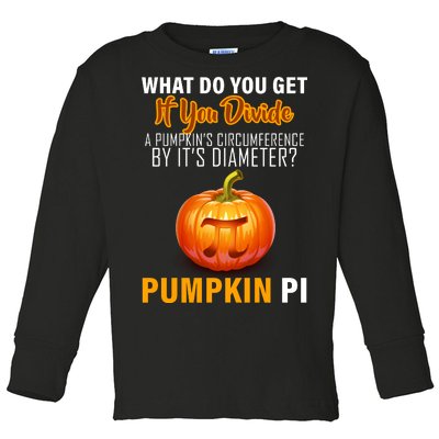 Pumpkin Pi Math Teacher Pun Toddler Long Sleeve Shirt