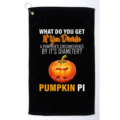 Pumpkin Pi Math Teacher Pun Platinum Collection Golf Towel