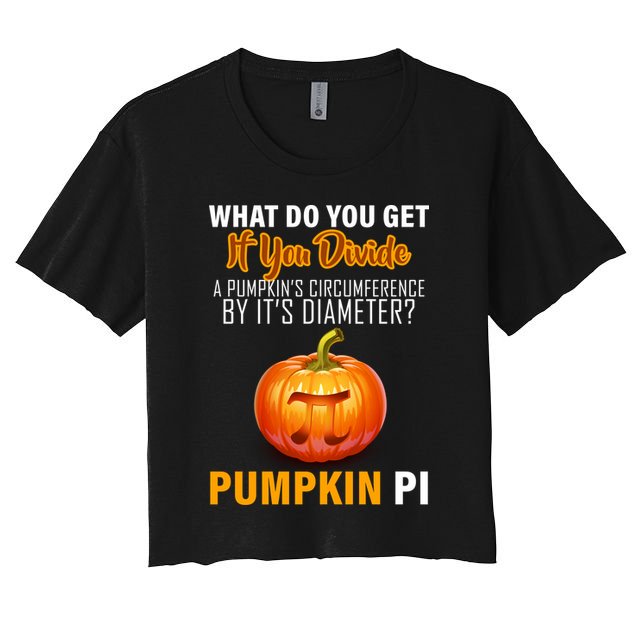 Pumpkin Pi Math Teacher Pun Women's Crop Top Tee
