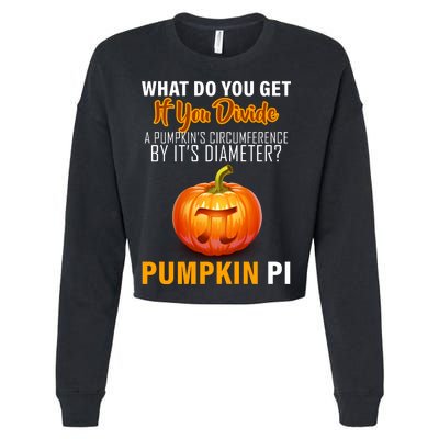 Pumpkin Pi Math Teacher Pun Cropped Pullover Crew