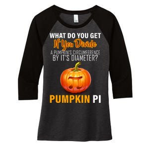 Pumpkin Pi Math Teacher Pun Women's Tri-Blend 3/4-Sleeve Raglan Shirt