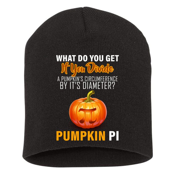 Pumpkin Pi Math Teacher Pun Short Acrylic Beanie