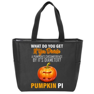 Pumpkin Pi Math Teacher Pun Zip Tote Bag