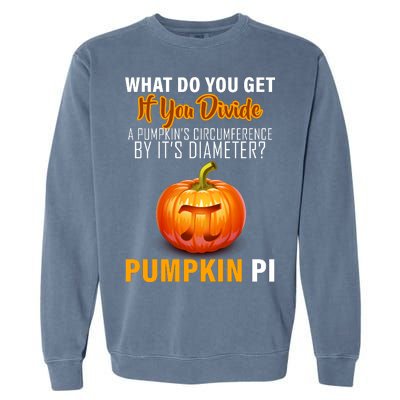 Pumpkin Pi Math Teacher Pun Garment-Dyed Sweatshirt