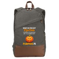Pumpkin Pi Math Teacher Pun Cotton Canvas Backpack