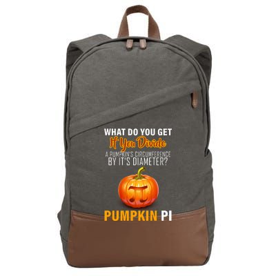 Pumpkin Pi Math Teacher Pun Cotton Canvas Backpack