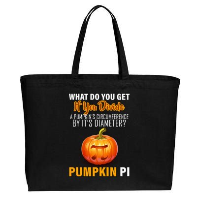 Pumpkin Pi Math Teacher Pun Cotton Canvas Jumbo Tote