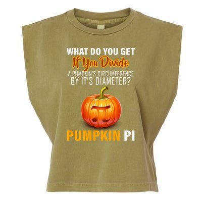 Pumpkin Pi Math Teacher Pun Garment-Dyed Women's Muscle Tee