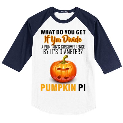 Pumpkin Pi Math Teacher Pun Baseball Sleeve Shirt